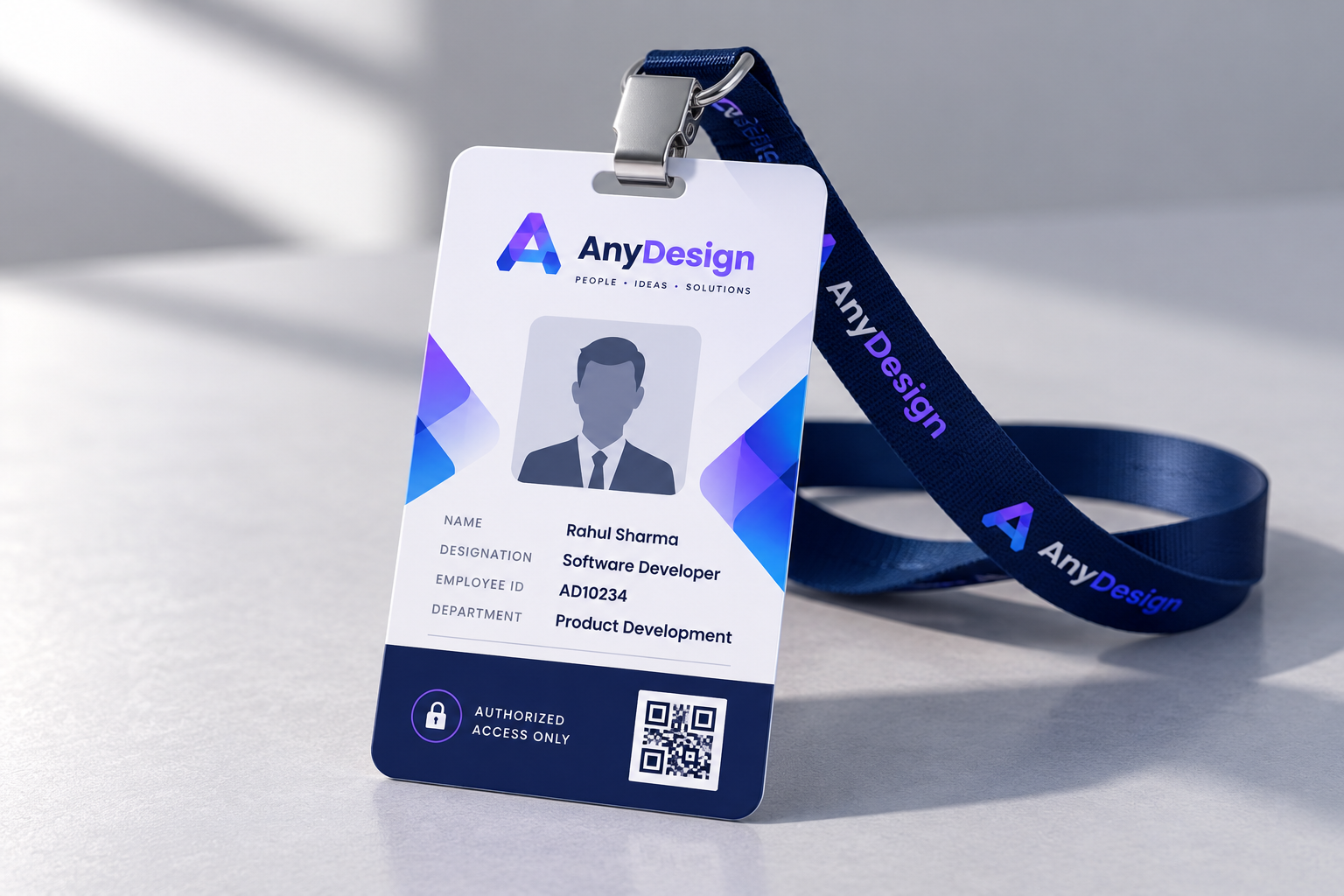 Custom printed ID card